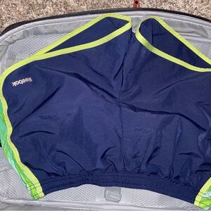 Reebok Navy and Lime Athletic Shorts